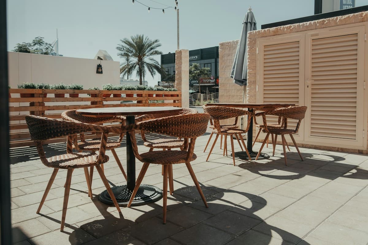 Resort patio dining near Gilbert, AZ