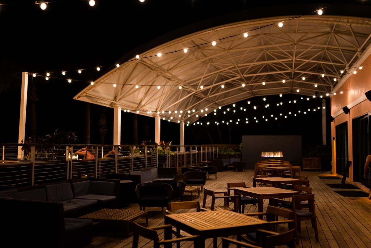 Resort patio dining near North Central Phoenix, AZ